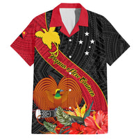Papua New Guinea Kid Hawaiian Shirt Bird Of Paradise With Tropical Flower - Wonder Print Shop