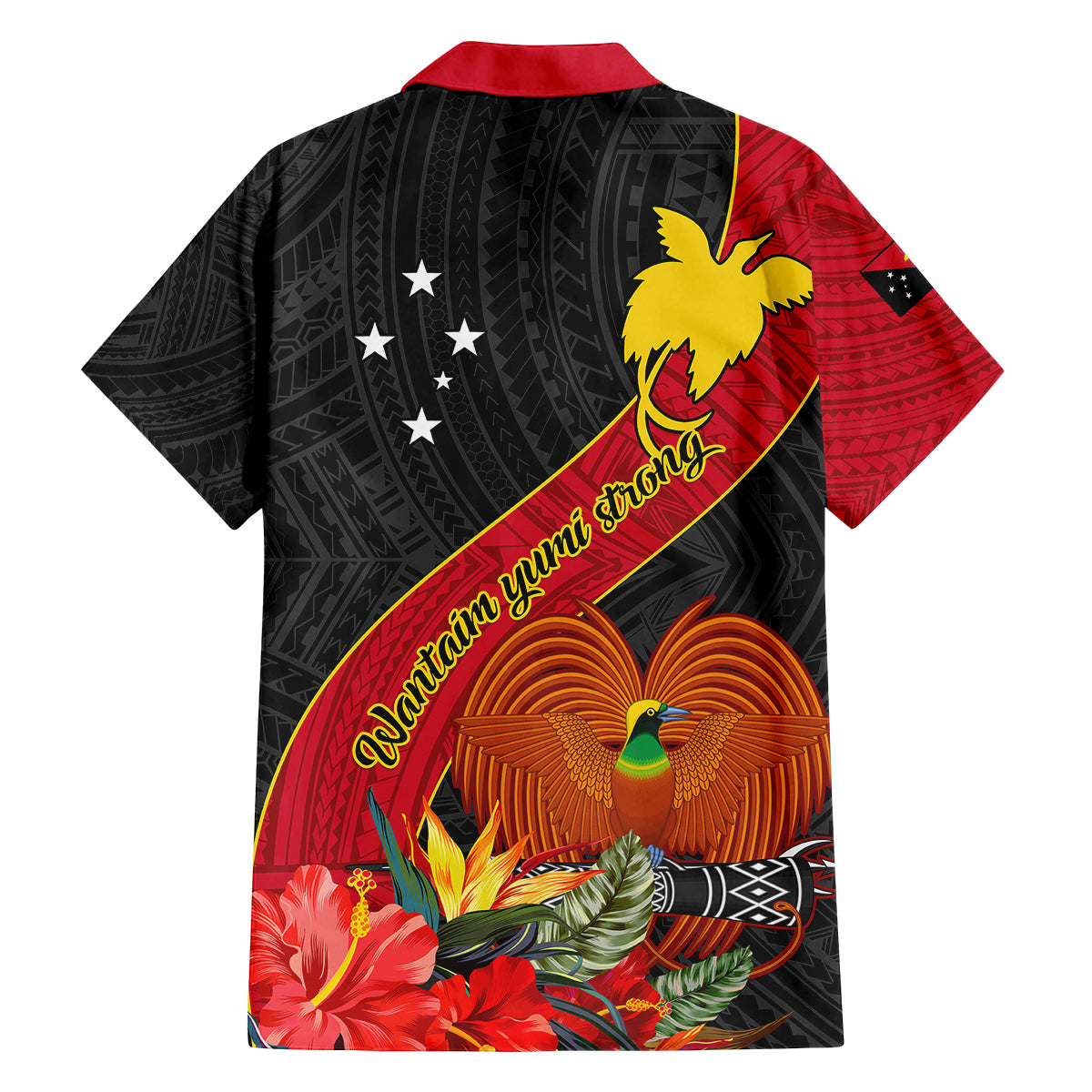 Papua New Guinea Kid Hawaiian Shirt Bird Of Paradise With Tropical Flower - Wonder Print Shop