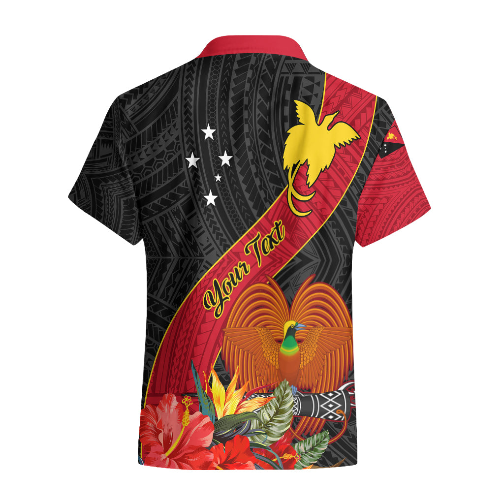 Personalised Papua New Guinea Hawaiian Shirt Bird Of Paradise With Tropical Flower - Wonder Print Shop