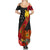 Personalised Papua New Guinea Summer Maxi Dress Bird Of Paradise With Tropical Flower - Wonder Print Shop
