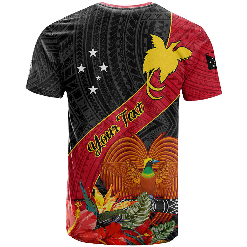 Personalised Papua New Guinea T Shirt Bird Of Paradise With Tropical Flower - Wonder Print Shop