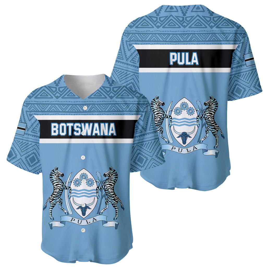 Botswana Baseball Jersey Tswana Pula African Pattern - Wonder Print Shop