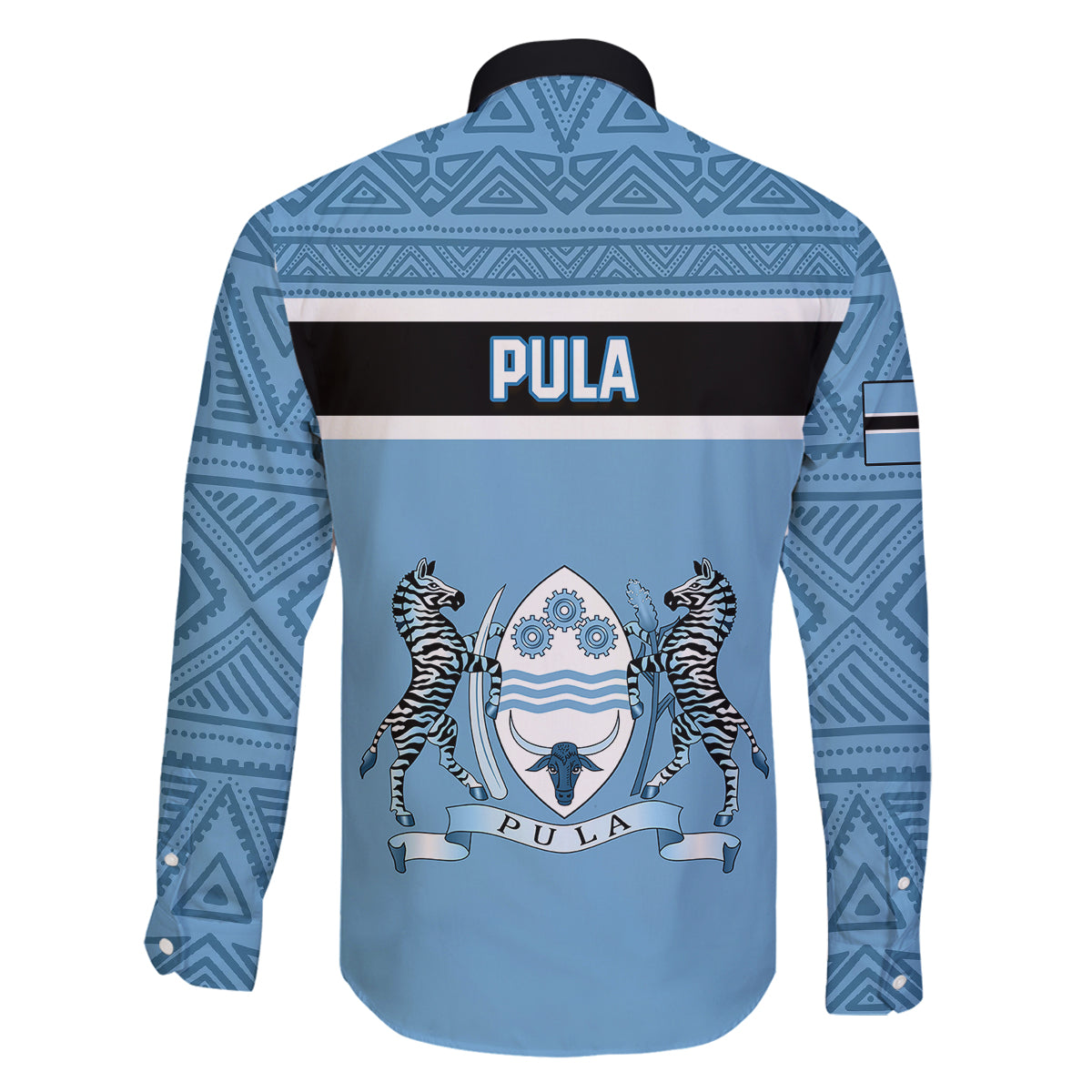 Botswana Family Matching Off Shoulder Short Dress and Hawaiian Shirt Tswana Pula African Pattern - Wonder Print Shop