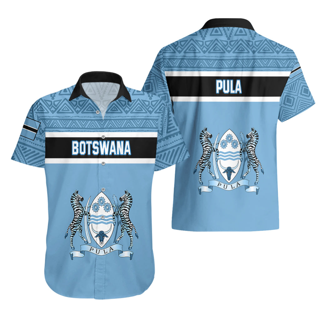 Botswana Hawaiian Shirt Tswana Pula African Pattern - Wonder Print Shop