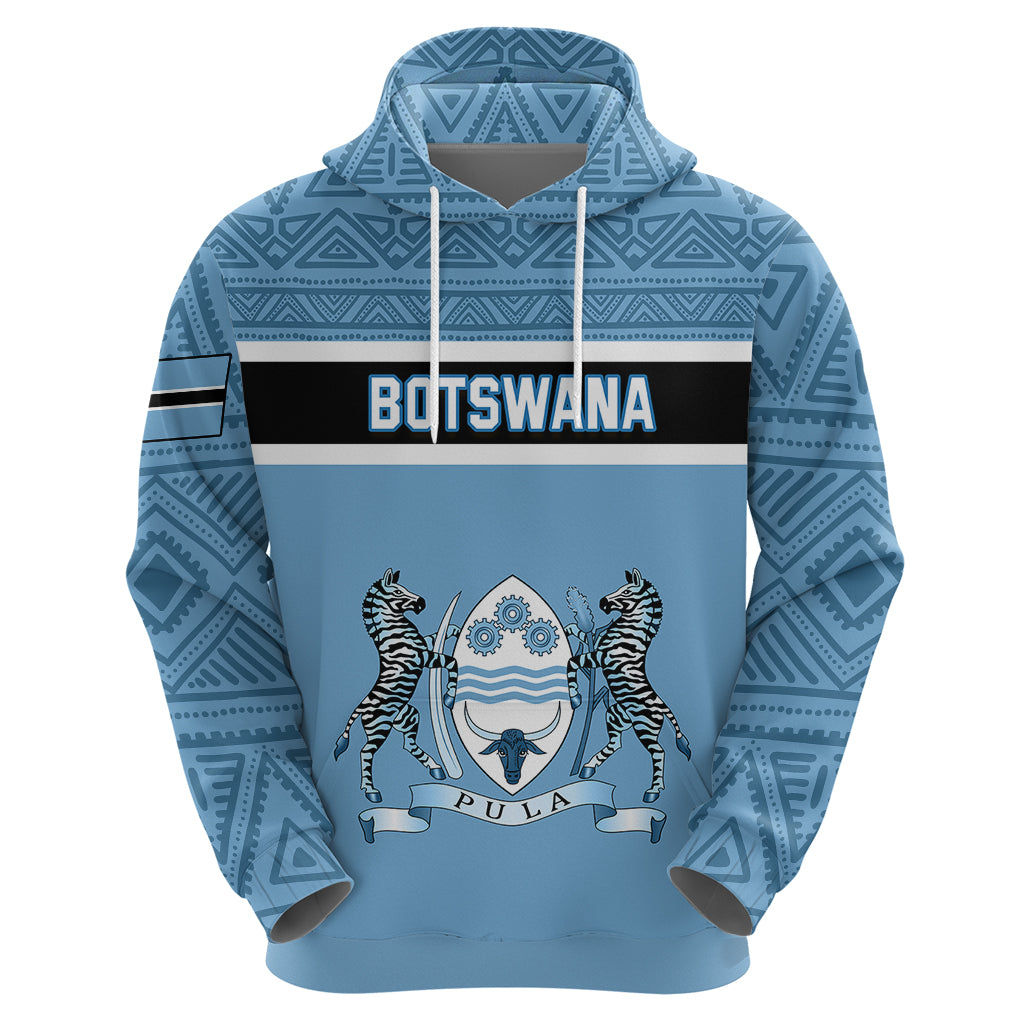 Botswana Hoodie Tswana Pula African Pattern - Wonder Print Shop