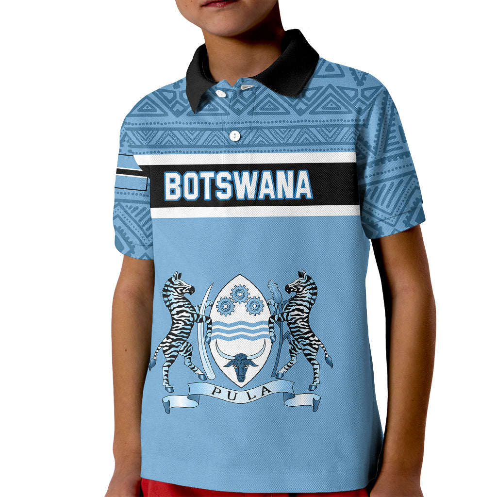Botswana Kid Polo Shirt Tswana Pula African Pattern - Wonder Print Shop