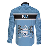 Botswana Long Sleeve Button Shirt Tswana Pula African Pattern - Wonder Print Shop
