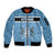 Botswana Sleeve Zip Bomber Jacket Tswana Pula African Pattern - Wonder Print Shop