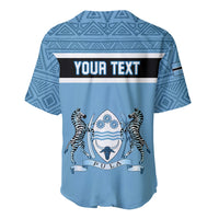 Personalised Botswana Baseball Jersey Tswana Pula African Pattern - Wonder Print Shop
