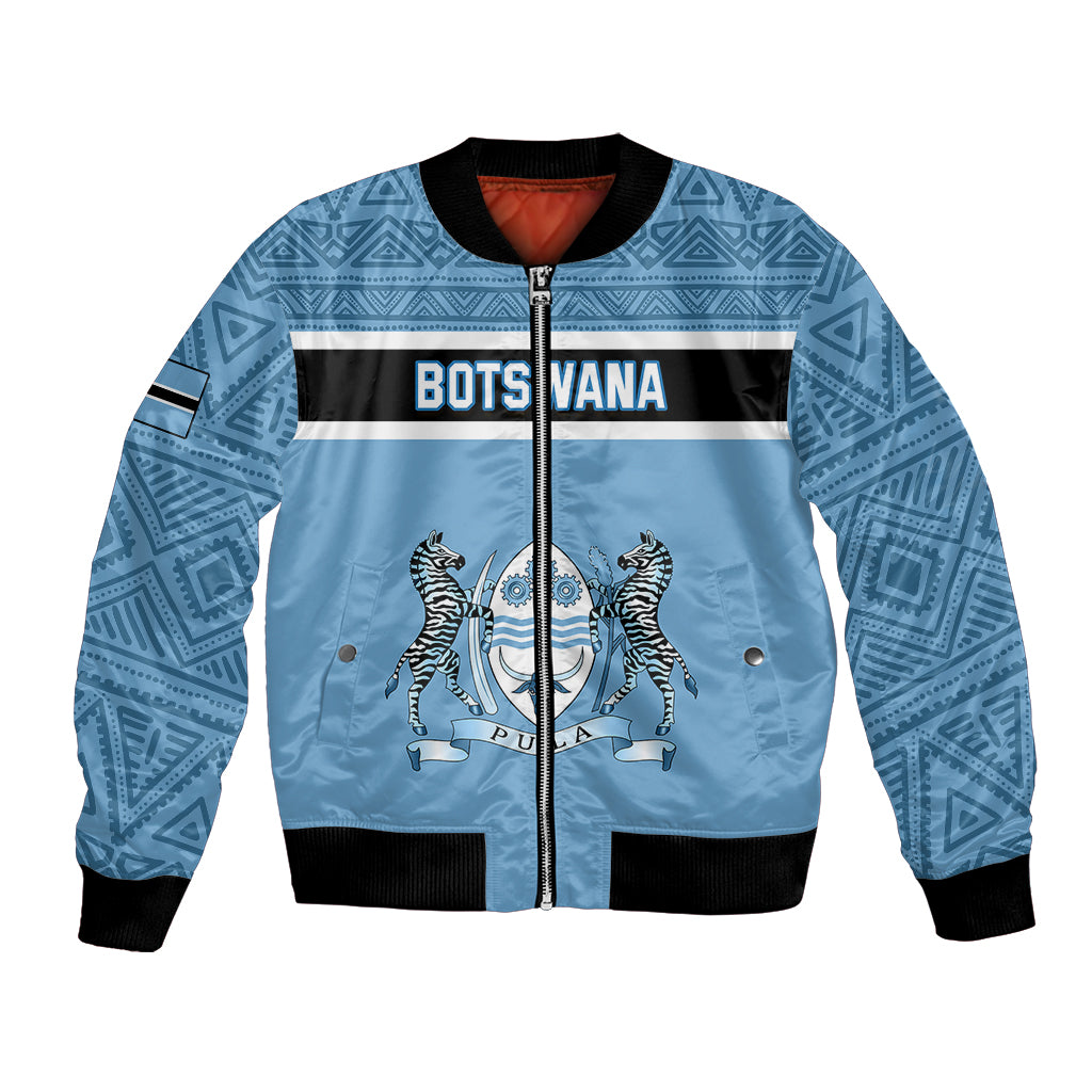 Personalised Botswana Bomber Jacket Tswana Pula African Pattern - Wonder Print Shop