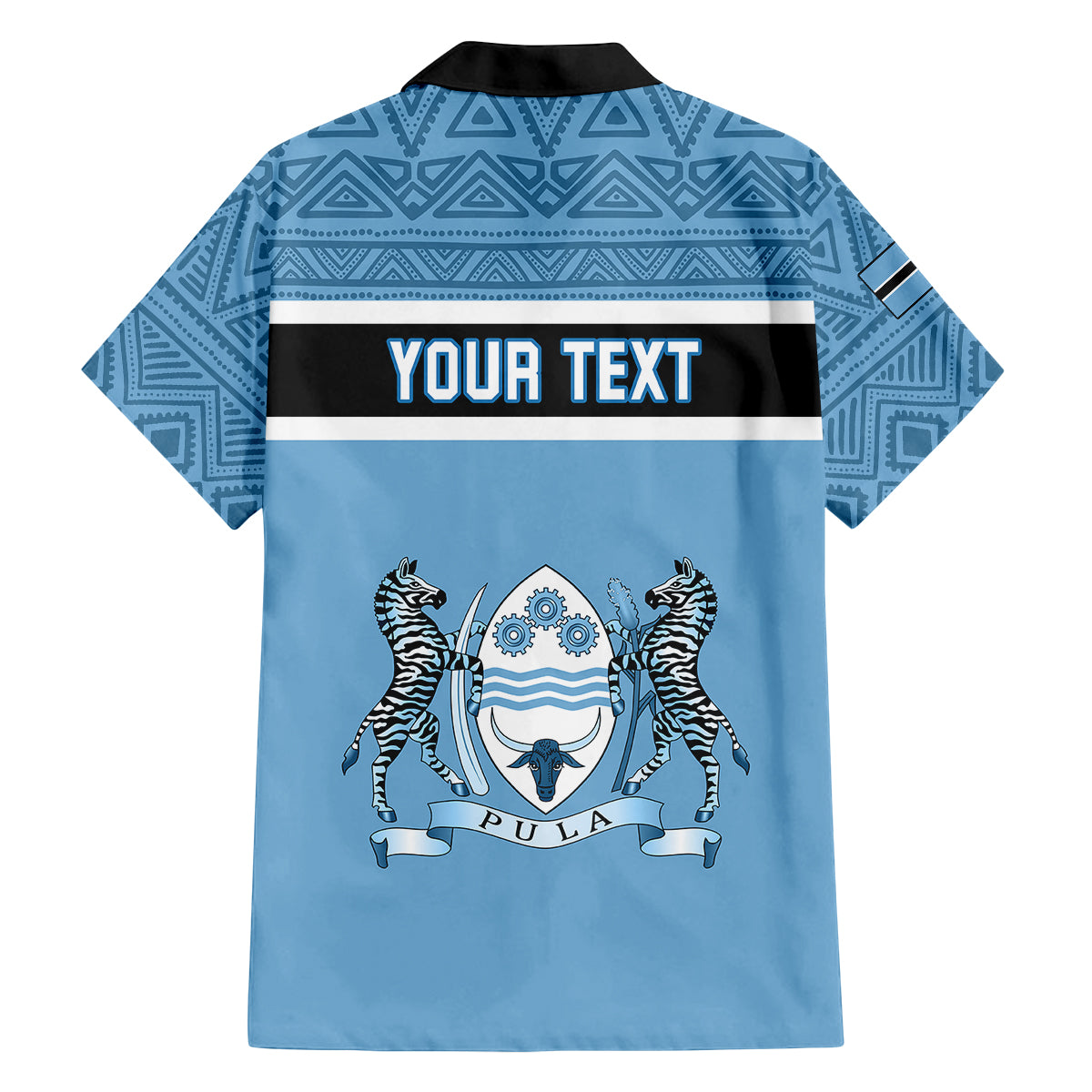 Personalised Botswana Family Matching Long Sleeve Bodycon Dress and Hawaiian Shirt Tswana Pula African Pattern - Wonder Print Shop