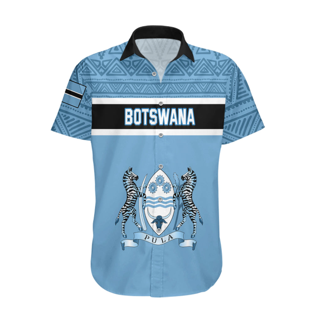 Personalised Botswana Hawaiian Shirt Tswana Pula African Pattern - Wonder Print Shop