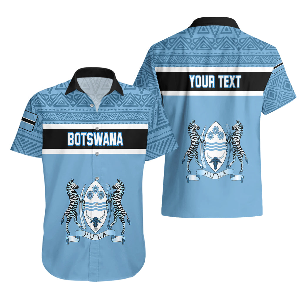 Personalised Botswana Hawaiian Shirt Tswana Pula African Pattern - Wonder Print Shop