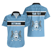 Personalised Botswana Hawaiian Shirt Tswana Pula African Pattern - Wonder Print Shop