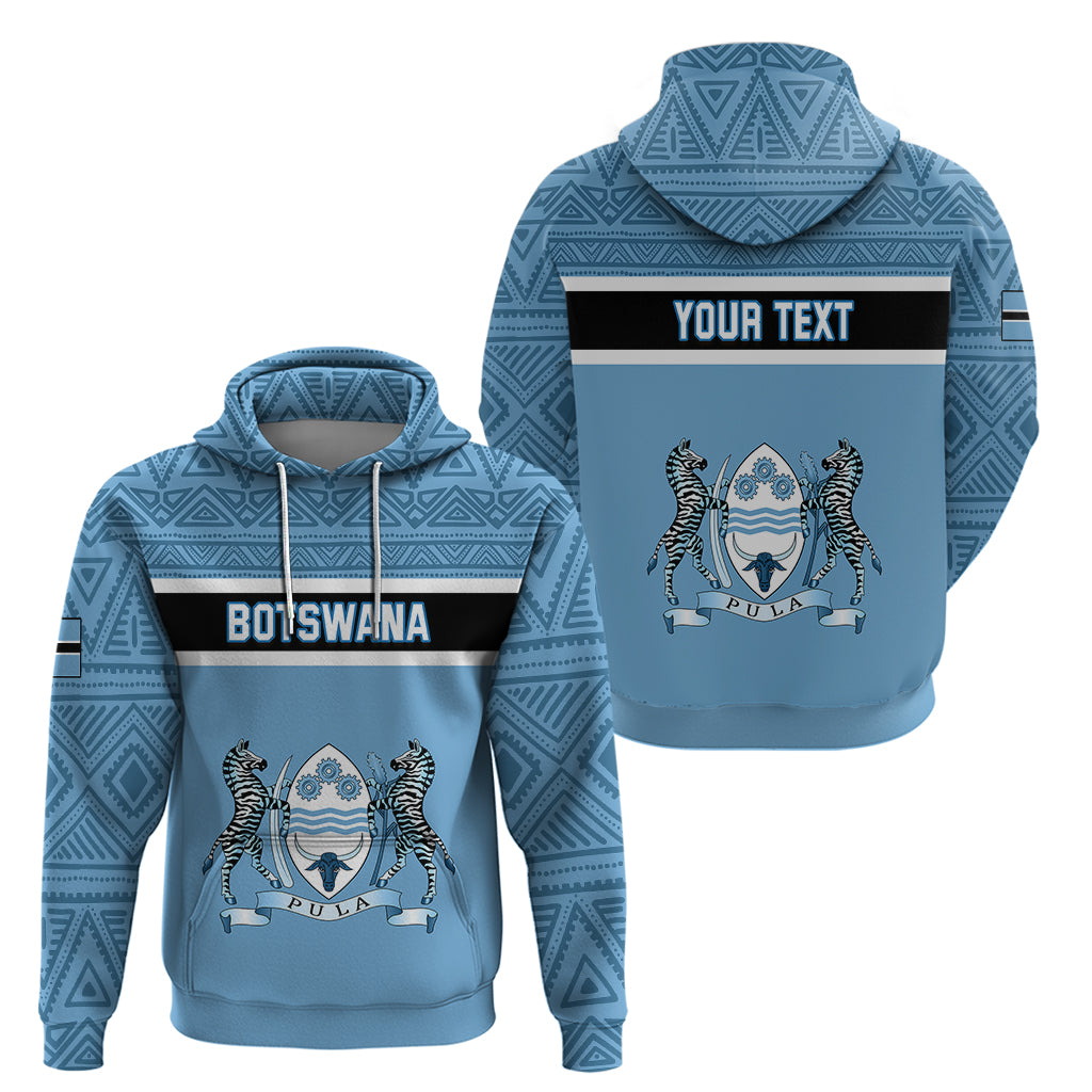 Personalised Botswana Hoodie Tswana Pula African Pattern - Wonder Print Shop