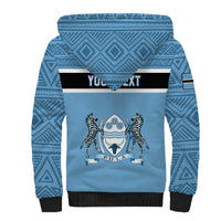 Personalised Botswana Sherpa Hoodie Tswana Pula African Pattern - Wonder Print Shop