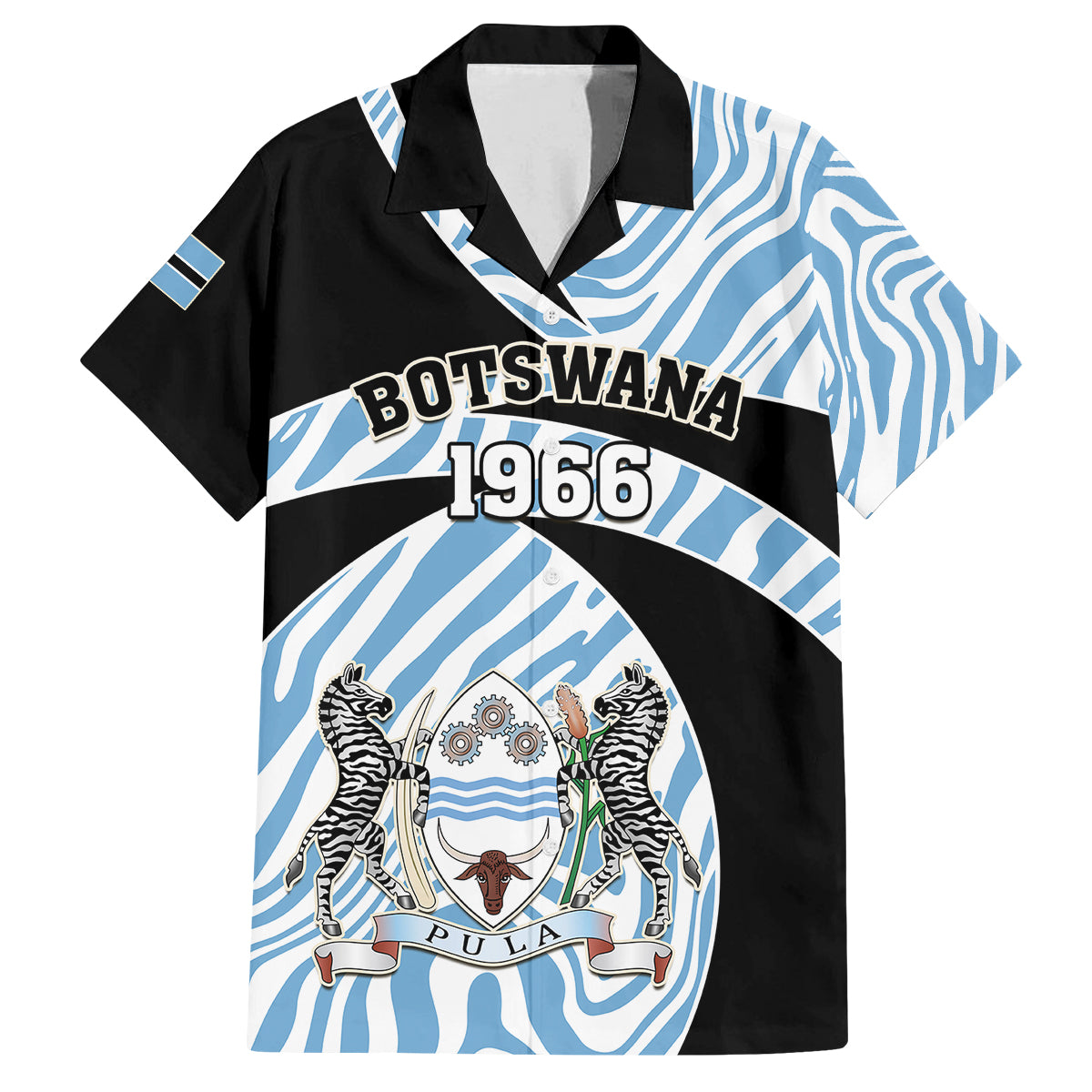 Botswana Independence Day Family Matching Mermaid Dress and Hawaiian Shirt Lefatshe la Botswana Zebra Pattern - Wonder Print Shop