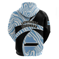 Botswana Independence Day Hoodie Lefatshe la Botswana Zebra Pattern - Wonder Print Shop