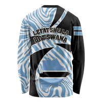 Botswana Independence Day Long Sleeve Shirt Lefatshe la Botswana Zebra Pattern LT01