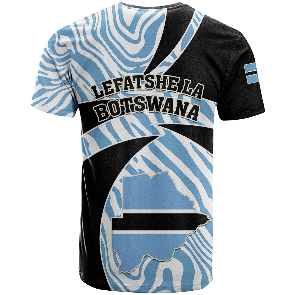 Botswana Independence Day T Shirt Lefatshe la Botswana Zebra Pattern - Wonder Print Shop