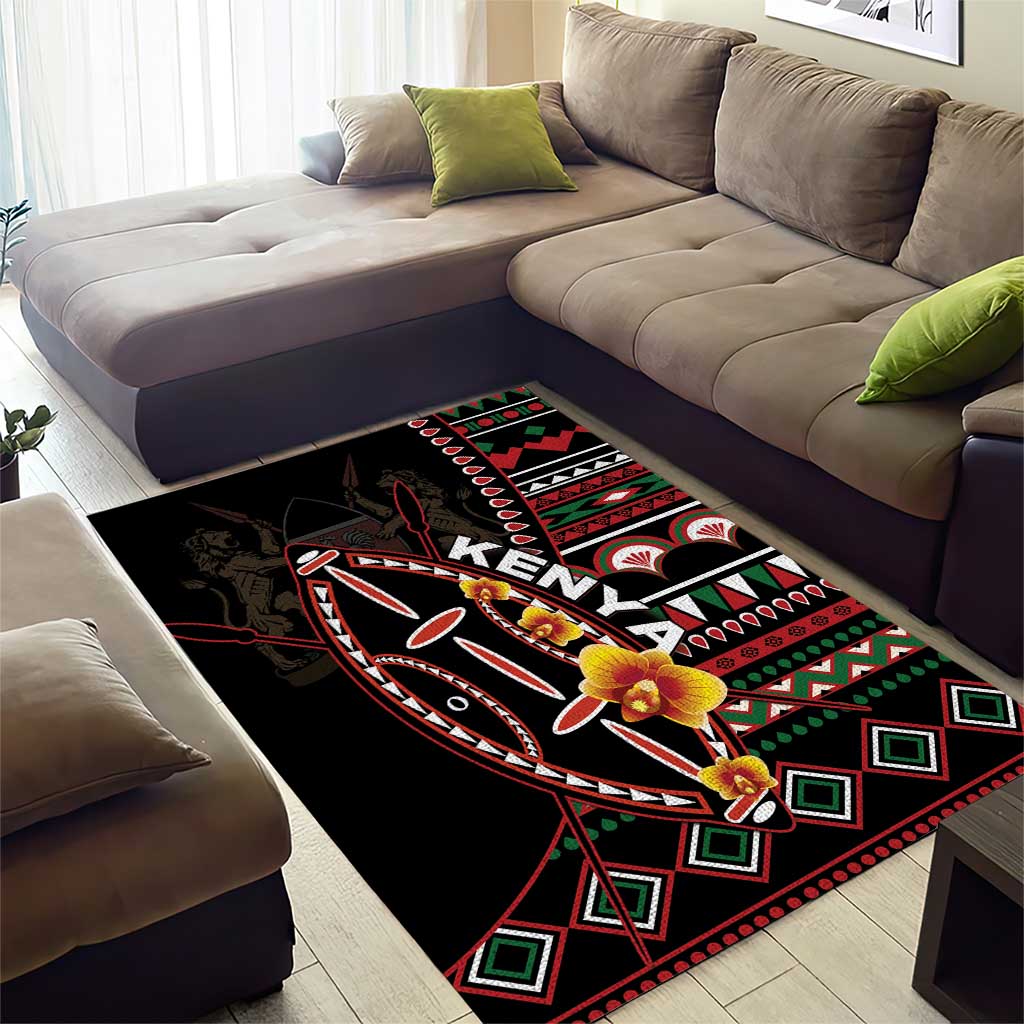 Kenya Area Rug Jamhuri ya Kenya Shield - Wonder Print Shop