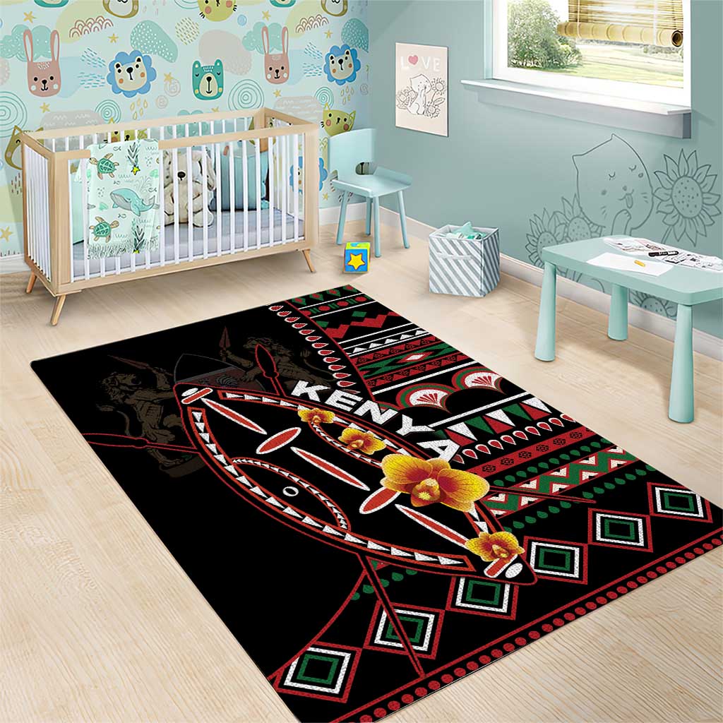 Kenya Area Rug Jamhuri ya Kenya Shield - Wonder Print Shop