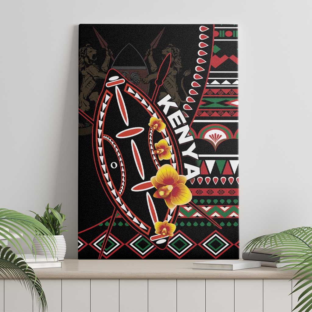 Kenya Canvas Wall Art Jamhuri ya Kenya Shield - Wonder Print Shop