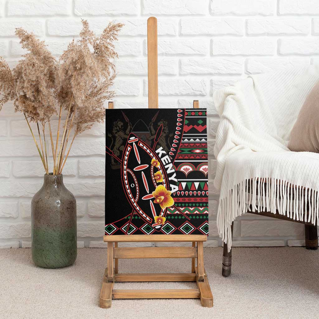 Kenya Canvas Wall Art Jamhuri ya Kenya Shield - Wonder Print Shop