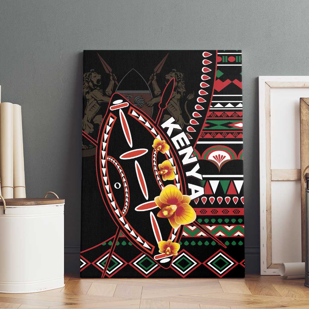 Kenya Canvas Wall Art Jamhuri ya Kenya Shield - Wonder Print Shop