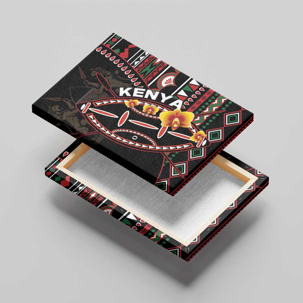 Kenya Canvas Wall Art Jamhuri ya Kenya Shield - Wonder Print Shop