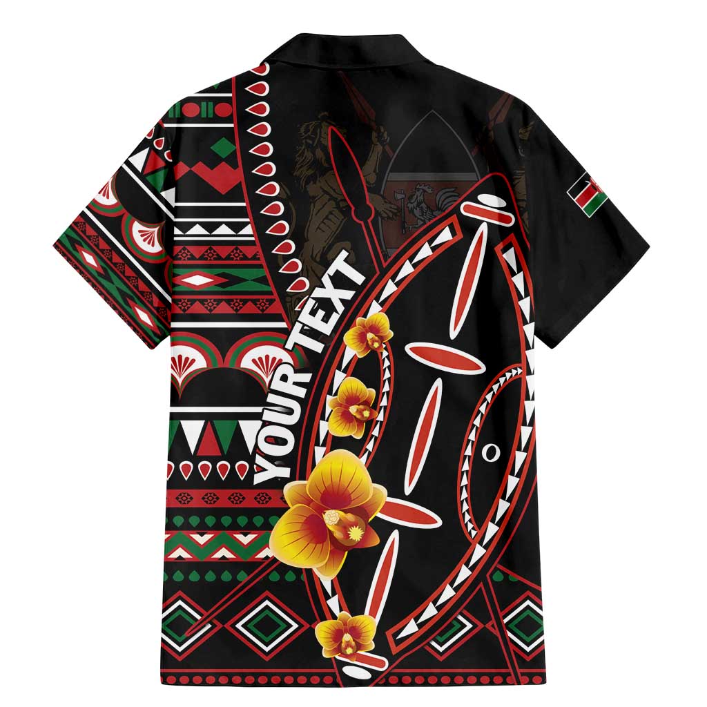 Personalized Kenya Family Matching Mermaid Dress and Hawaiian Shirt Jamhuri ya Kenya Shield - Wonder Print Shop