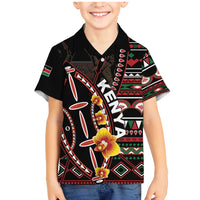 Personalized Kenya Family Matching Mermaid Dress and Hawaiian Shirt Jamhuri ya Kenya Shield - Wonder Print Shop