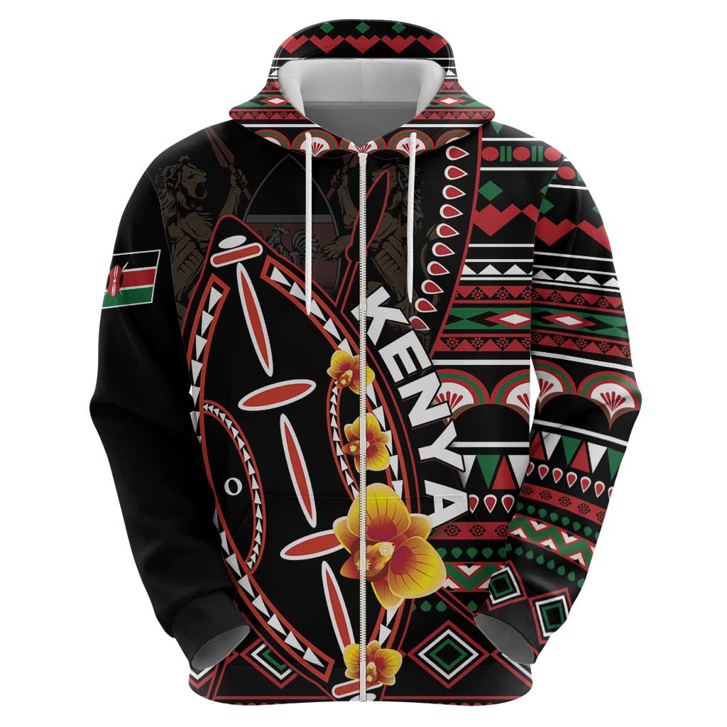 Personalized Kenya Hoodie Jamhuri ya Kenya Shield - Wonder Print Shop