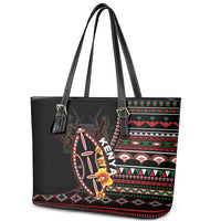 Kenya Leather Tote Bag Jamhuri ya Kenya Shield - Wonder Print Shop