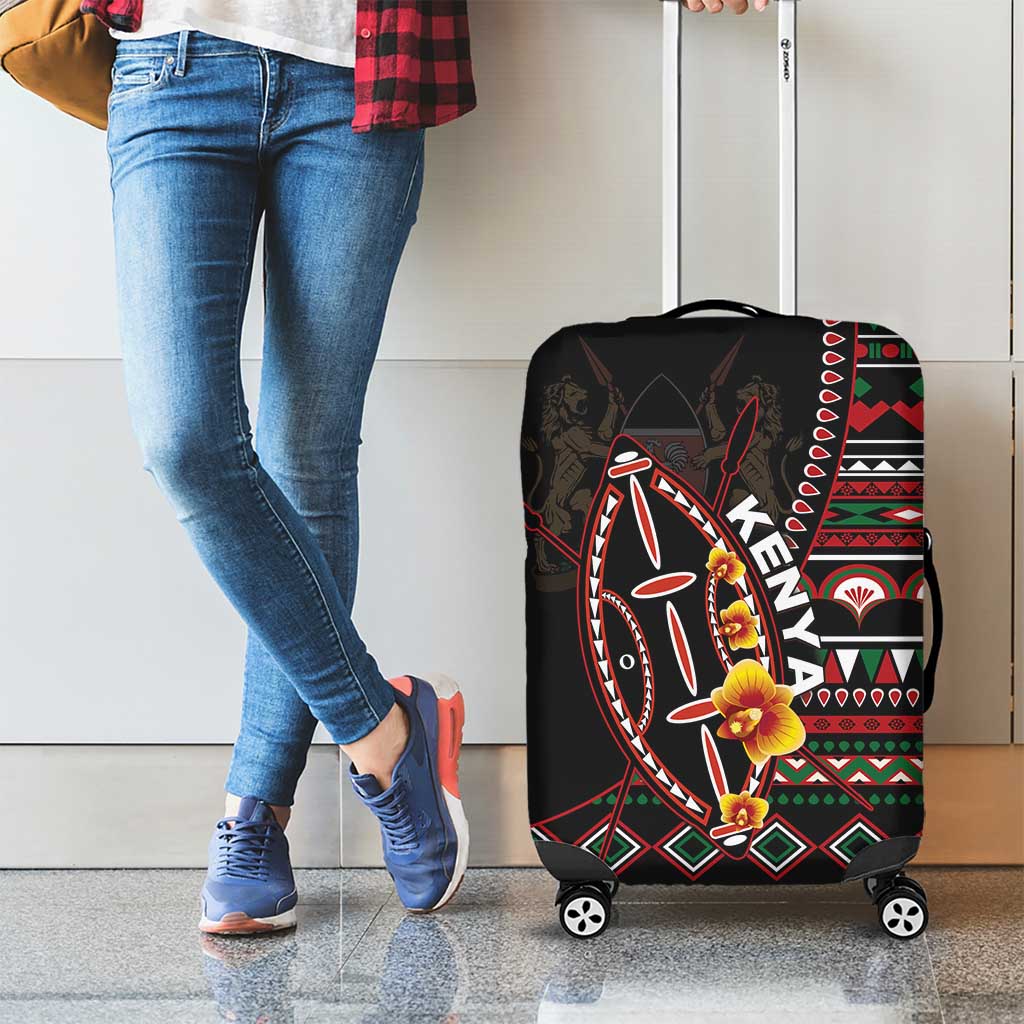 Kenya Luggage Cover Jamhuri ya Kenya Shield - Wonder Print Shop
