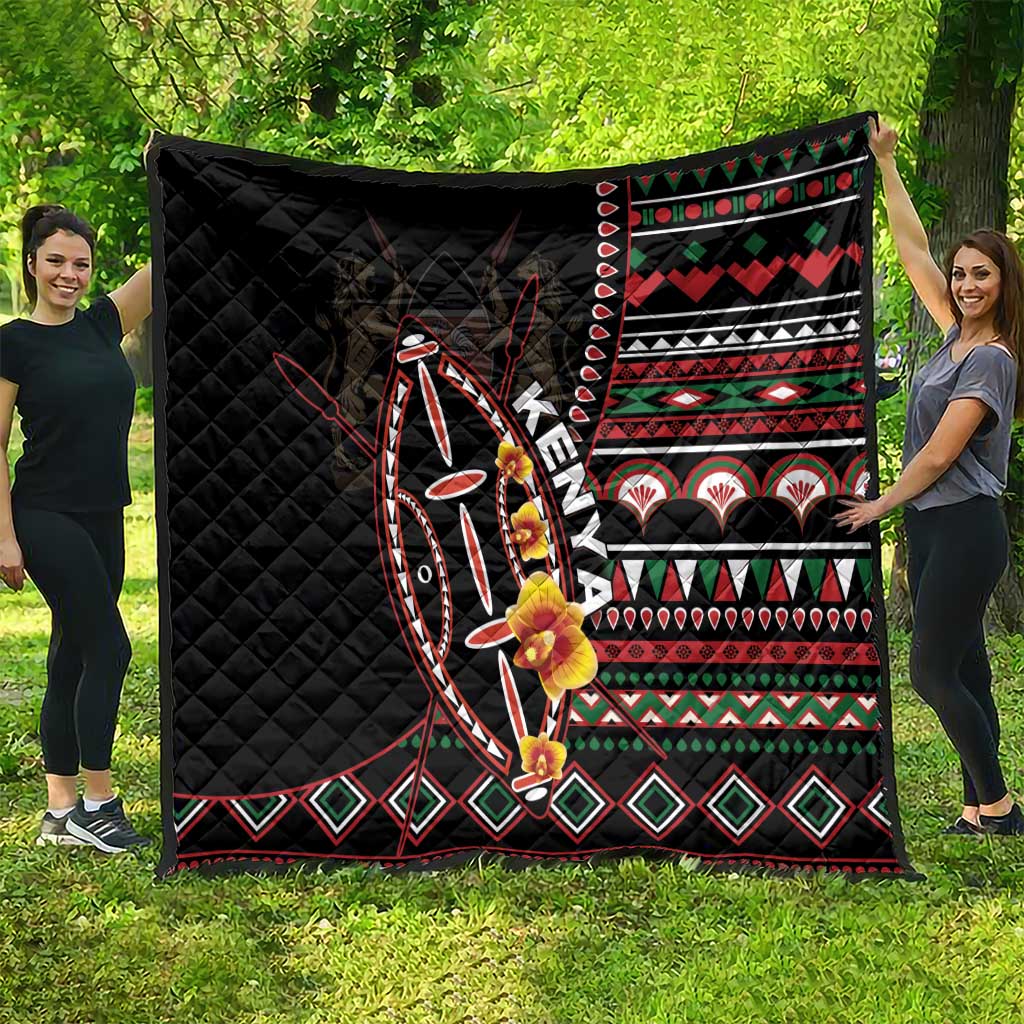 Kenya Quilt Jamhuri ya Kenya Shield - Wonder Print Shop