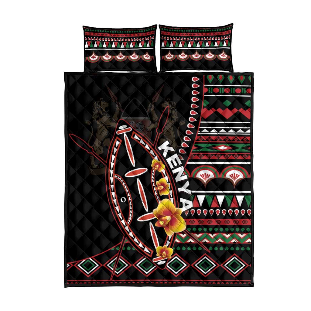 Kenya Quilt Bed Set Jamhuri ya Kenya Shield - Wonder Print Shop