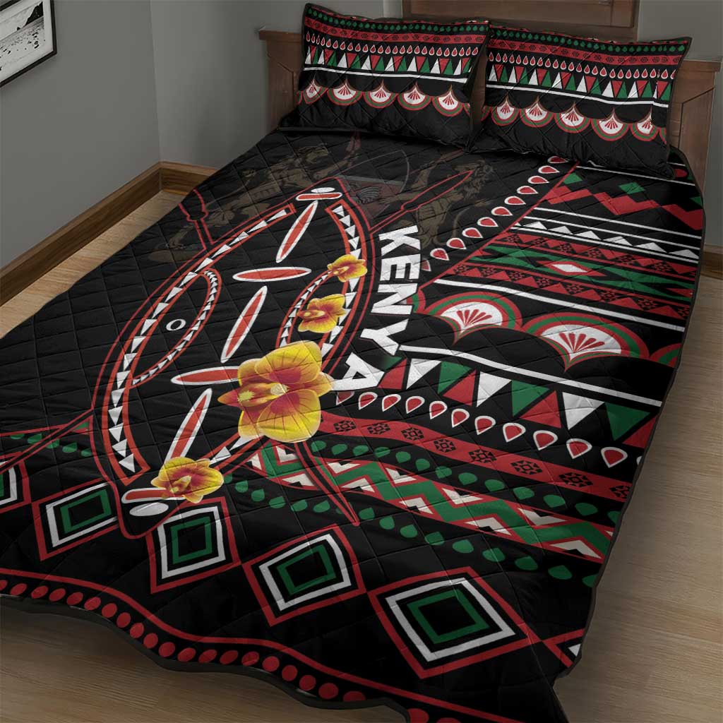 Kenya Quilt Bed Set Jamhuri ya Kenya Shield - Wonder Print Shop