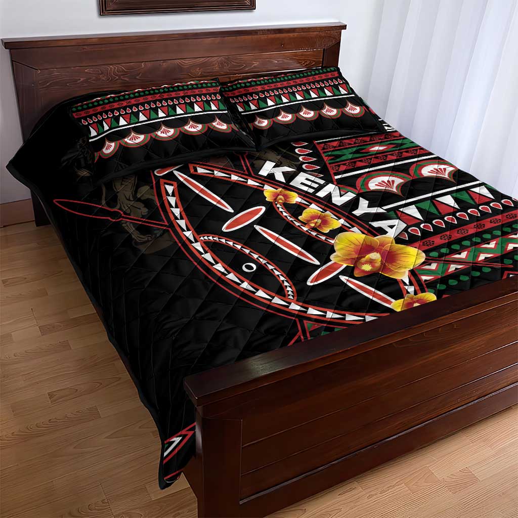 Kenya Quilt Bed Set Jamhuri ya Kenya Shield - Wonder Print Shop