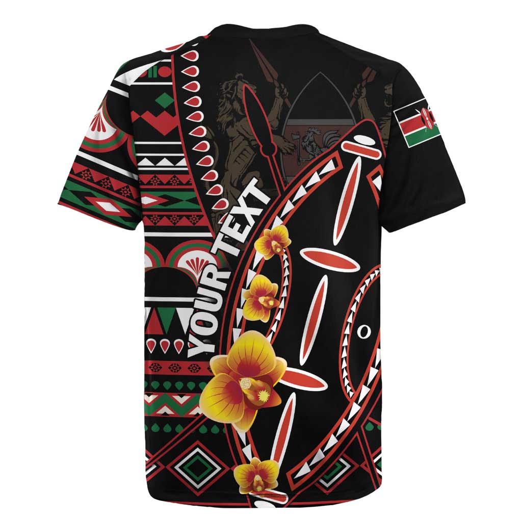 Personalized Kenya Rugby Jersey Jamhuri ya Kenya Shield - Wonder Print Shop