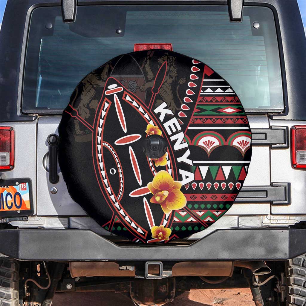 Kenya Spare Tire Cover Jamhuri ya Kenya Shield - Wonder Print Shop