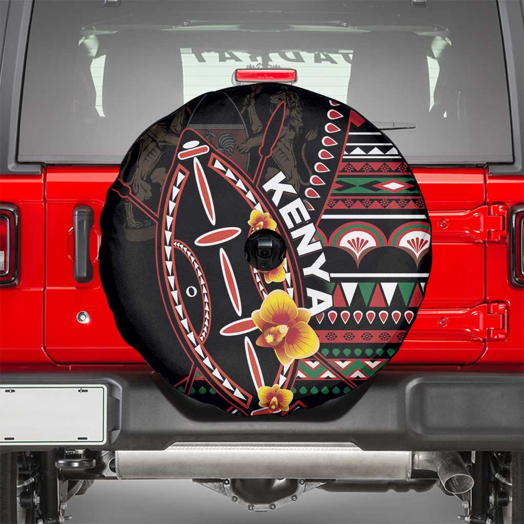 Kenya Spare Tire Cover Jamhuri ya Kenya Shield - Wonder Print Shop