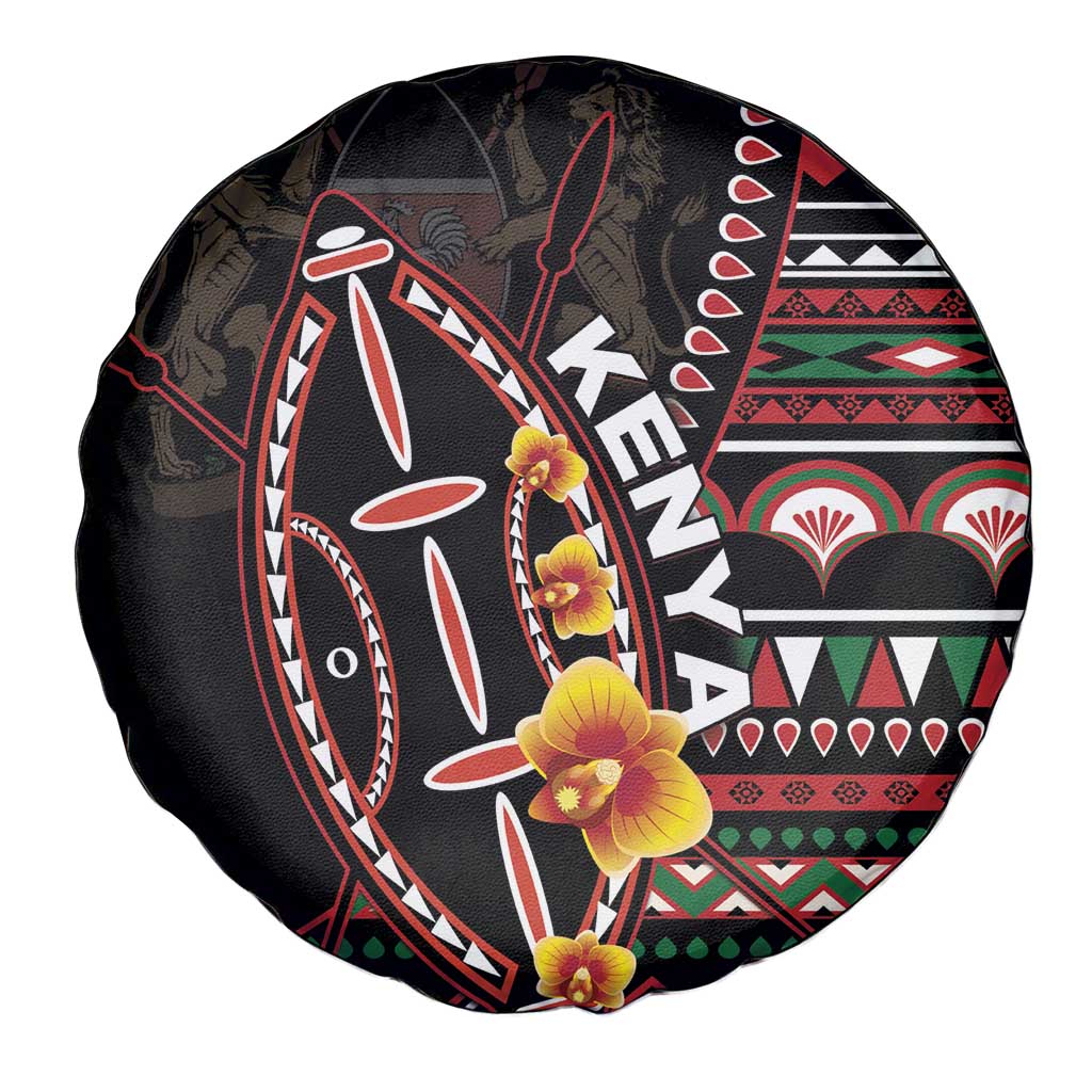 Kenya Spare Tire Cover Jamhuri ya Kenya Shield - Wonder Print Shop
