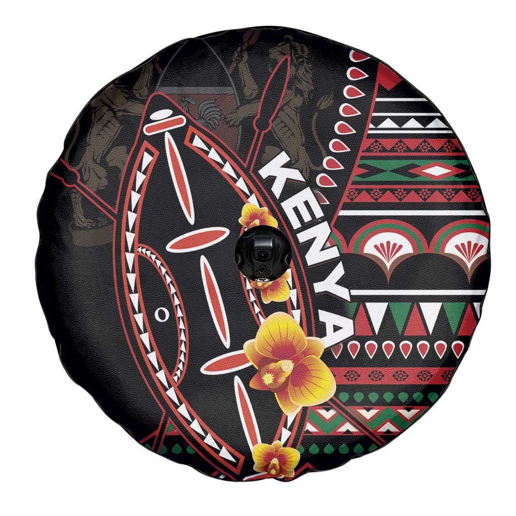 Kenya Spare Tire Cover Jamhuri ya Kenya Shield - Wonder Print Shop