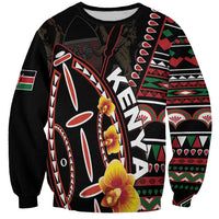 Personalized Kenya Sweatshirt Jamhuri ya Kenya Shield - Wonder Print Shop
