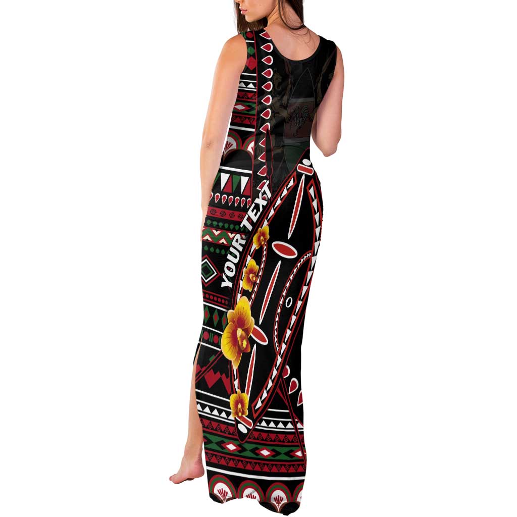 Personalized Kenya Tank Maxi Dress Jamhuri ya Kenya Shield - Wonder Print Shop