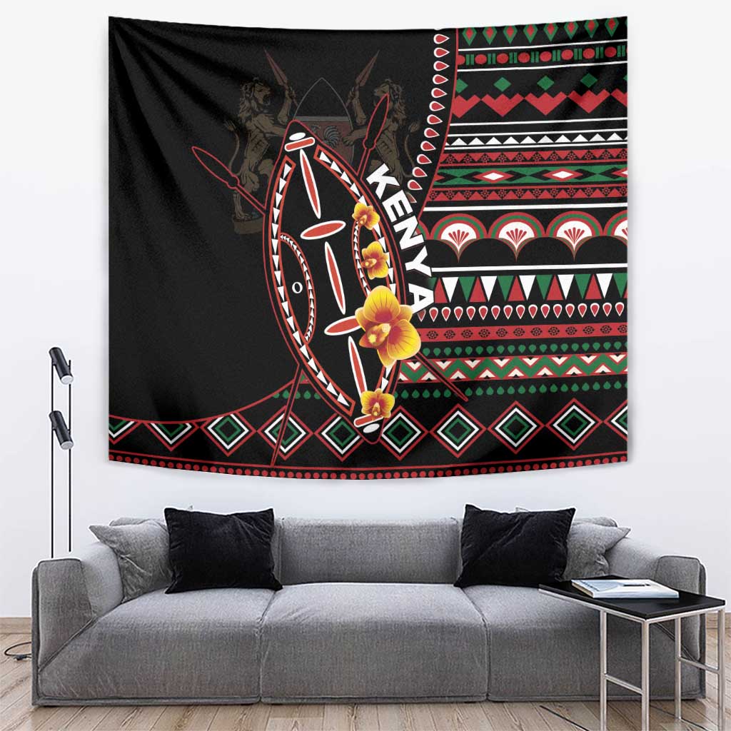 Kenya Tapestry Jamhuri ya Kenya Shield - Wonder Print Shop