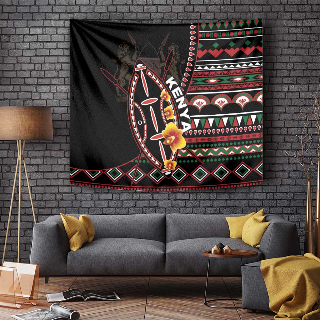 Kenya Tapestry Jamhuri ya Kenya Shield - Wonder Print Shop