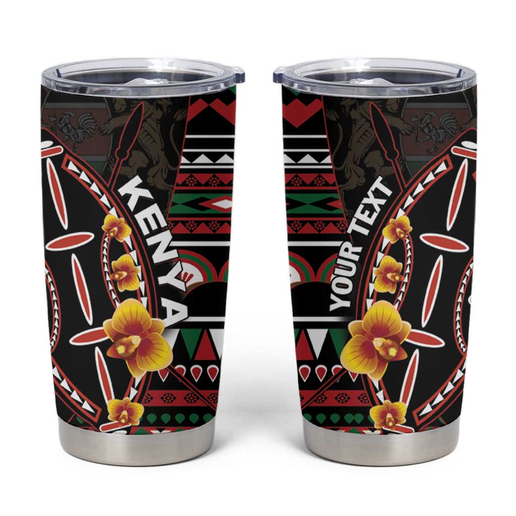 Personalized Kenya Tumbler Cup Jamhuri ya Kenya Shield - Wonder Print Shop