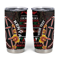 Personalized Kenya Tumbler Cup Jamhuri ya Kenya Shield - Wonder Print Shop